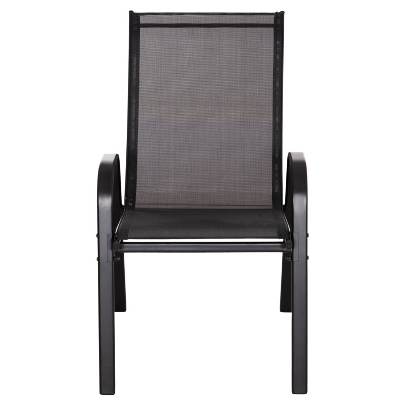OUTDOOR DINING SET 5PCS BRUNO FK10894.03 METAL & TEXTILENE-- BLACK