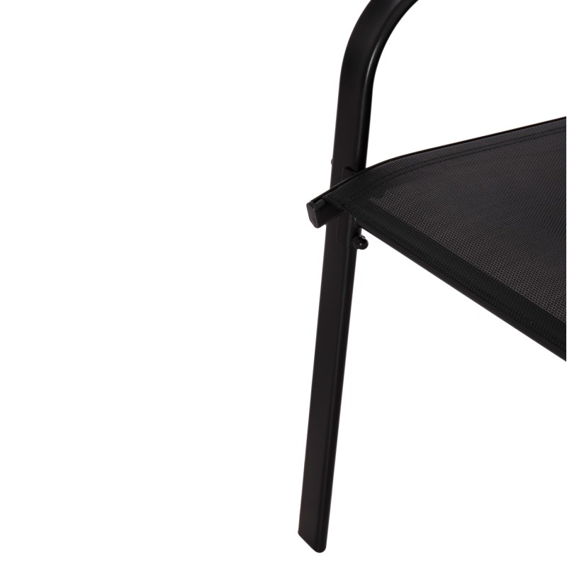 OUTDOOR DINING SET 5PCS BRUNO FK10894.03 METAL & TEXTILENE-- BLACK