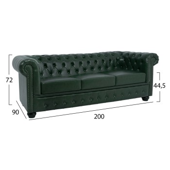 SET 2-SEATER & 3-SEATER SOFAS MOBAR FK10911.08 PU LEATHER T.CHESTERFIELD--CYPRESS GREEN SET 2-SEATER & 3-SEATER SOFAS MOBAR FK10911.08 PU LEATHER T.CHESTERFIELD--CYPRESS GREEN