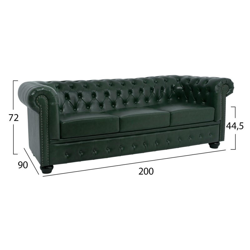 SET 2-SEATER & 3-SEATER SOFAS MOBAR FK10911.08 PU LEATHER T.CHESTERFIELD--CYPRESS GREEN SET 2-SEATER & 3-SEATER SOFAS MOBAR FK10911.08 PU LEATHER T.CHESTERFIELD--CYPRESS GREEN