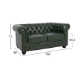 LIVING ROOM SET 3PCS MOBAR FK10912.08 PU LEATHER T.CHESTERFIELD--CYPRESS GREEN