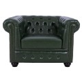 LIVING ROOM SET 3PCS MOBAR FK10912.08 PU LEATHER T.CHESTERFIELD--CYPRESS GREEN