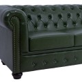 LIVING ROOM SET 3PCS MOBAR FK10912.08 PU LEATHER T.CHESTERFIELD--CYPRESS GREEN