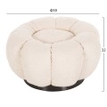 SET SWIVELLING ARMCHAIR WITH ROUND STOOL GRYMM FK10928.06 ECRU BOUCLE FABRIC SET SWIVELLING ARMCHAIR WITH ROUND STOOL GRYMM FK10928.06 ECRU BOUCLE FABRIC