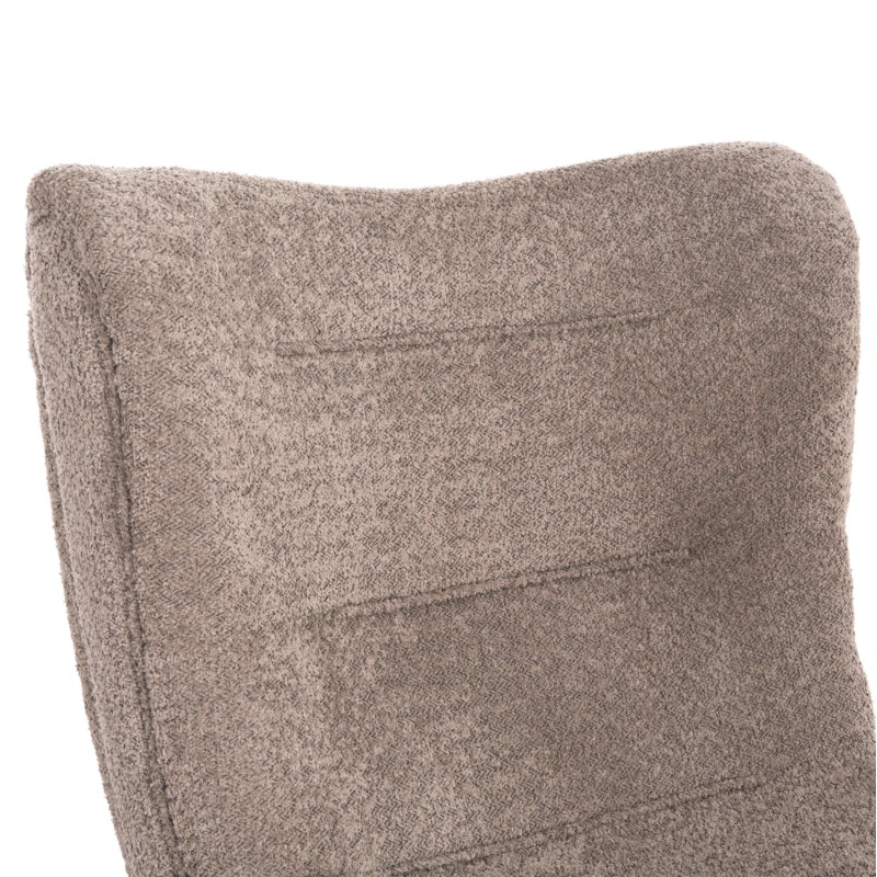 LOUNGE ARMCHAIR WITH FOOTREST BRYM FK10929.08 BROWNISH BEIGE BOUCLE-BLACK LEGS 80x95x95Hcm.