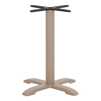 PROFESSIONAL TABLE BASE 4-PRONGED FK406.25 STEEL/CAST IRON--CAPPUCCINO 62x62x72Hcm.