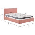 DOUBLE BED WITH MATTRESS INDRA FK10810.12 DUSTY PINK VELVET--FOR MATTRESS 160x200cm. DOUBLE BED WITH MATTRESS INDRA FK10810.12 DUSTY PINK VELVET--FOR MATTRESS 160x200cm.