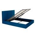 BED WITH MATTRESS & STORAGE SPACE BRILEY FK10807.08 BLUE VELVET--FOR MATTRESS 160x200cm. BED WITH MATTRESS & STORAGE SPACE BRILEY FK10807.08 BLUE VELVET--FOR MATTRESS 160x200cm.
