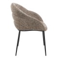 DINING CHAIR DRENNY FK18424.03 TAUPE FABRIC-METAL BLACK LEGS 62x63x85Hcm.