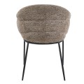 DINING CHAIR DRENNY FK18424.03 TAUPE FABRIC-METAL BLACK LEGS 62x63x85Hcm.