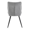 DINING CHAIR GAFF FK18425.01 LIGHT GREY FABRIC-METAL BLACK LEGS 49x63x90Hcm. DINING CHAIR GAFF FK18425.01 LIGHT GREY FABRIC-METAL BLACK LEGS 49x63x90Hcm.