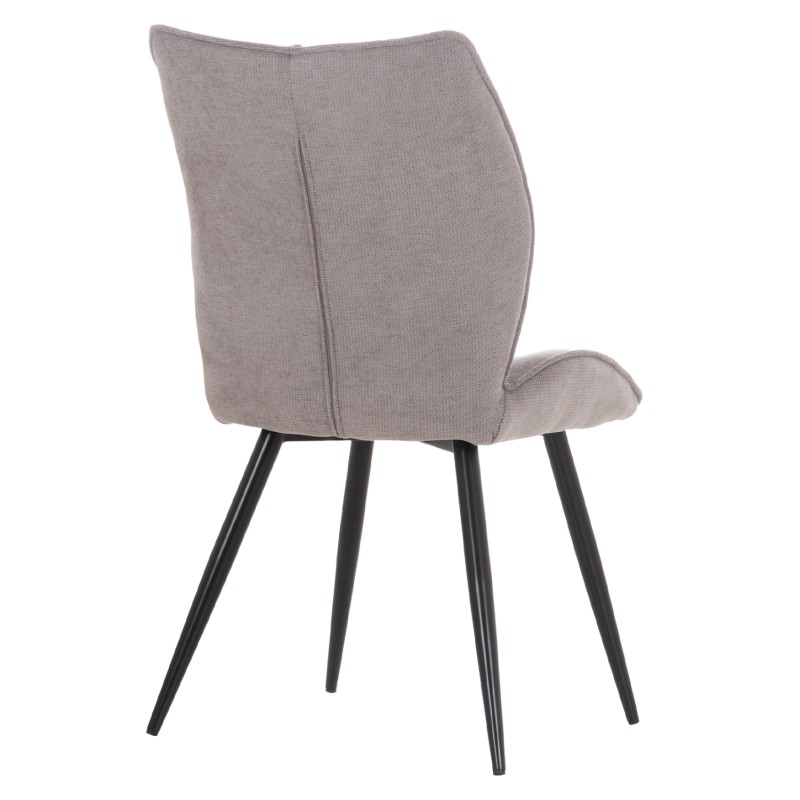 DINING CHAIR GAFF FK18425.01 LIGHT GREY FABRIC-METAL BLACK LEGS 49x63x90Hcm. DINING CHAIR GAFF FK18425.01 LIGHT GREY FABRIC-METAL BLACK LEGS 49x63x90Hcm.