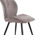 DINING CHAIR GAFF FK18425.01 LIGHT GREY FABRIC-METAL BLACK LEGS 49x63x90Hcm. DINING CHAIR GAFF FK18425.01 LIGHT GREY FABRIC-METAL BLACK LEGS 49x63x90Hcm.