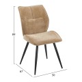 DINING CHAIR GAFF FK18425.03 TAUPE FABRIC-METAL BLACK LEGS 49x63x90Hcm. DINING CHAIR GAFF FK18425.03 TAUPE FABRIC-METAL BLACK LEGS 49x63x90Hcm.