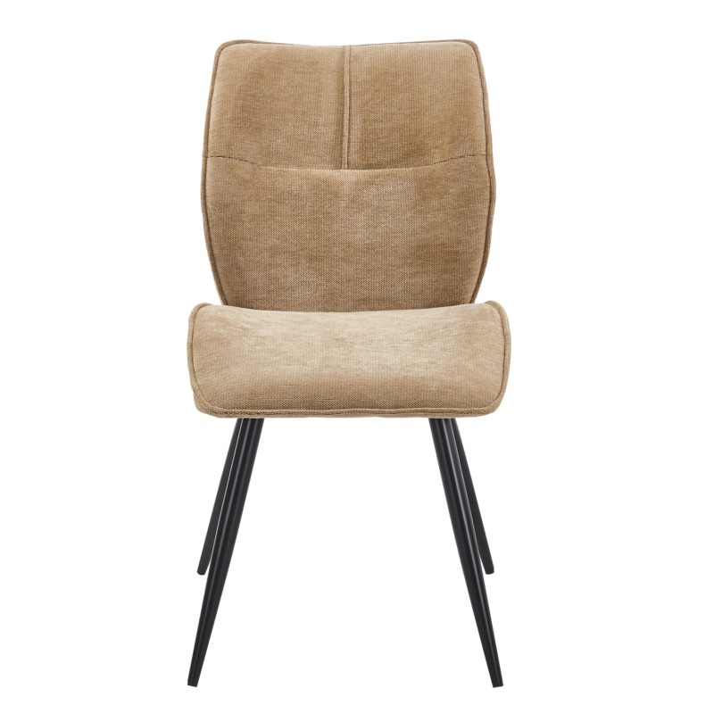 DINING CHAIR GAFF FK18425.03 TAUPE FABRIC-METAL BLACK LEGS 49x63x90Hcm. DINING CHAIR GAFF FK18425.03 TAUPE FABRIC-METAL BLACK LEGS 49x63x90Hcm.