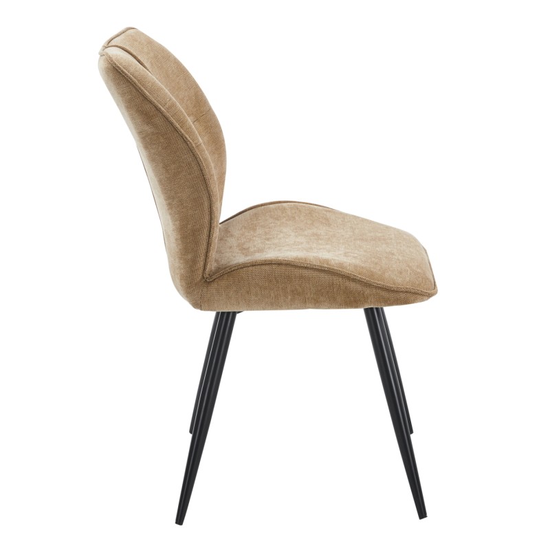 DINING CHAIR GAFF FK18425.03 TAUPE FABRIC-METAL BLACK LEGS 49x63x90Hcm. DINING CHAIR GAFF FK18425.03 TAUPE FABRIC-METAL BLACK LEGS 49x63x90Hcm.