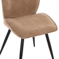 DINING CHAIR GAFF FK18425.03 TAUPE FABRIC-METAL BLACK LEGS 49x63x90Hcm. DINING CHAIR GAFF FK18425.03 TAUPE FABRIC-METAL BLACK LEGS 49x63x90Hcm.