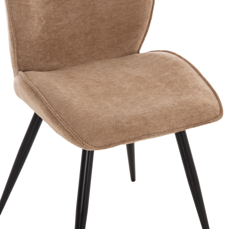 DINING CHAIR GAFF FK18425.03 TAUPE FABRIC-METAL BLACK LEGS 49x63x90Hcm. DINING CHAIR GAFF FK18425.03 TAUPE FABRIC-METAL BLACK LEGS 49x63x90Hcm.