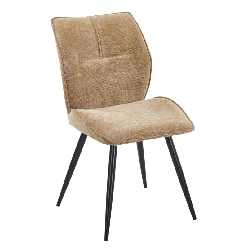 DINING CHAIR GAFF FK18425.03 TAUPE FABRIC-METAL BLACK LEGS 49x63x90Hcm. DINING CHAIR GAFF FK18425.03 TAUPE FABRIC-METAL BLACK LEGS 49x63x90Hcm.