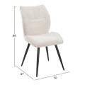 DINING CHAIR GAFF FK18425.02 BEIGE FABRIC-METAL BLACK LEGS 49x63x90Hcm. DINING CHAIR GAFF FK18425.02 BEIGE FABRIC-METAL BLACK LEGS 49x63x90Hcm.