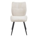 DINING CHAIR GAFF FK18425.02 BEIGE FABRIC-METAL BLACK LEGS 49x63x90Hcm. DINING CHAIR GAFF FK18425.02 BEIGE FABRIC-METAL BLACK LEGS 49x63x90Hcm.