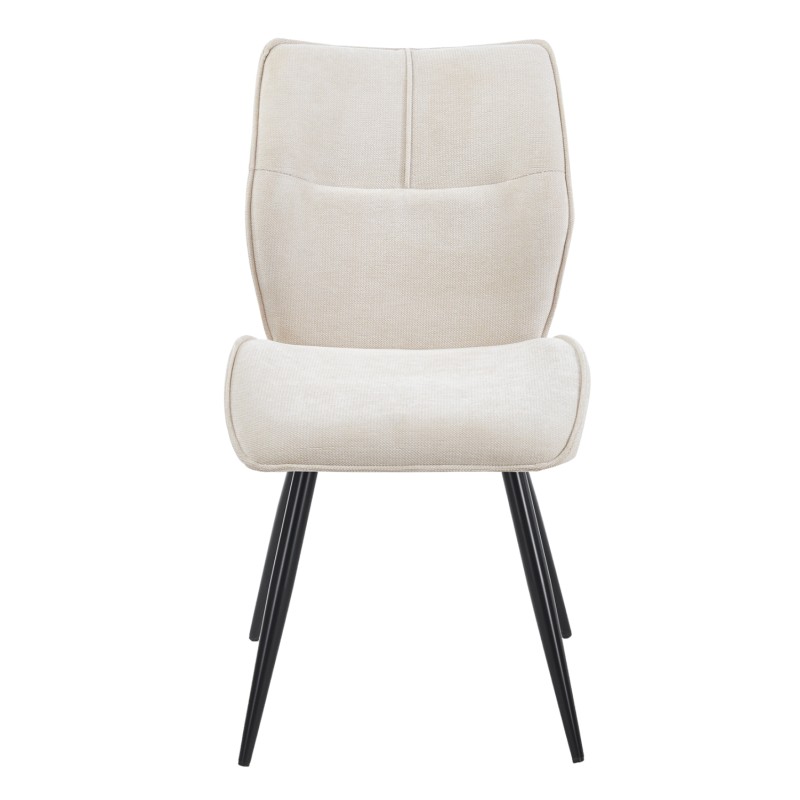 DINING CHAIR GAFF FK18425.02 BEIGE FABRIC-METAL BLACK LEGS 49x63x90Hcm. DINING CHAIR GAFF FK18425.02 BEIGE FABRIC-METAL BLACK LEGS 49x63x90Hcm.