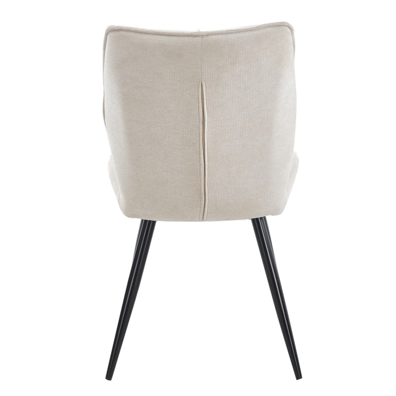 DINING CHAIR GAFF FK18425.02 BEIGE FABRIC-METAL BLACK LEGS 49x63x90Hcm. DINING CHAIR GAFF FK18425.02 BEIGE FABRIC-METAL BLACK LEGS 49x63x90Hcm.
