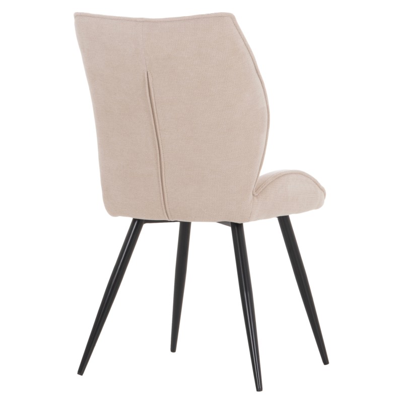 DINING CHAIR GAFF FK18425.02 BEIGE FABRIC-METAL BLACK LEGS 49x63x90Hcm. DINING CHAIR GAFF FK18425.02 BEIGE FABRIC-METAL BLACK LEGS 49x63x90Hcm.