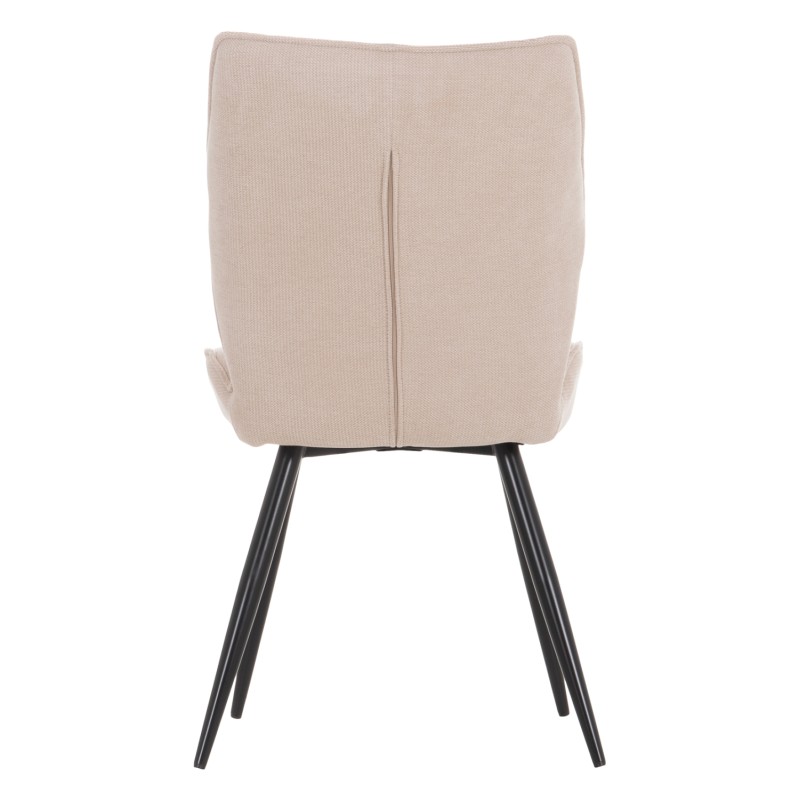 DINING CHAIR GAFF FK18425.02 BEIGE FABRIC-METAL BLACK LEGS 49x63x90Hcm. DINING CHAIR GAFF FK18425.02 BEIGE FABRIC-METAL BLACK LEGS 49x63x90Hcm.