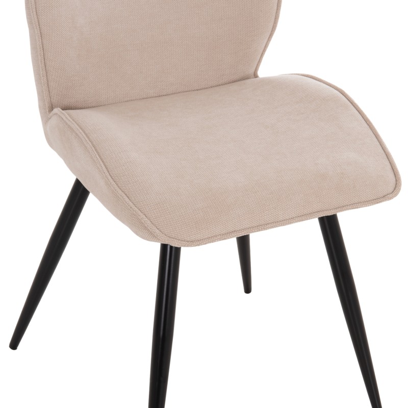 DINING CHAIR GAFF FK18425.02 BEIGE FABRIC-METAL BLACK LEGS 49x63x90Hcm. DINING CHAIR GAFF FK18425.02 BEIGE FABRIC-METAL BLACK LEGS 49x63x90Hcm.