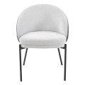 DINING CHAIR DETTON FK18426.01 GREY FABRIC-METAL BLACK LEGS 58x56x76Hcm. DINING CHAIR DETTON FK18426.01 GREY FABRIC-METAL BLACK LEGS 58x56x76Hcm.