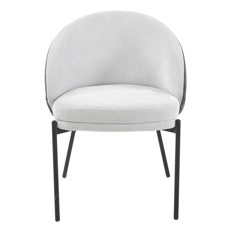 DINING CHAIR DETTON FK18426.01 GREY FABRIC-METAL BLACK LEGS 58x56x76Hcm. DINING CHAIR DETTON FK18426.01 GREY FABRIC-METAL BLACK LEGS 58x56x76Hcm.