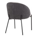 DINING CHAIR DETTON FK18426.01 GREY FABRIC-METAL BLACK LEGS 58x56x76Hcm. DINING CHAIR DETTON FK18426.01 GREY FABRIC-METAL BLACK LEGS 58x56x76Hcm.