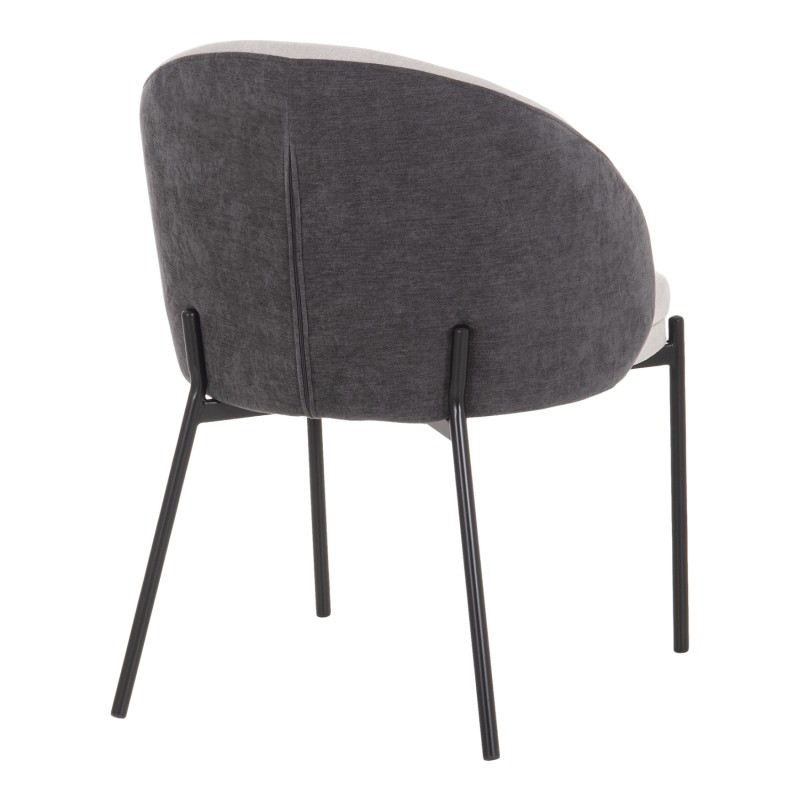 DINING CHAIR DETTON FK18426.01 GREY FABRIC-METAL BLACK LEGS 58x56x76Hcm. DINING CHAIR DETTON FK18426.01 GREY FABRIC-METAL BLACK LEGS 58x56x76Hcm.