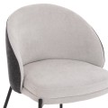 DINING CHAIR DETTON FK18426.01 GREY FABRIC-METAL BLACK LEGS 58x56x76Hcm. DINING CHAIR DETTON FK18426.01 GREY FABRIC-METAL BLACK LEGS 58x56x76Hcm.