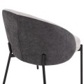 DINING CHAIR DETTON FK18426.01 GREY FABRIC-METAL BLACK LEGS 58x56x76Hcm. DINING CHAIR DETTON FK18426.01 GREY FABRIC-METAL BLACK LEGS 58x56x76Hcm.