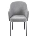 DINING CHAIR MANIDO FK18429.01 GREY FABRIC--BLACK METAL LEGS 54x61x87Hcm. DINING CHAIR MANIDO FK18429.01 GREY FABRIC--BLACK METAL LEGS 54x61x87Hcm.