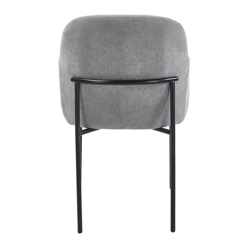 DINING CHAIR MANIDO FK18429.01 GREY FABRIC--BLACK METAL LEGS 54x61x87Hcm. DINING CHAIR MANIDO FK18429.01 GREY FABRIC--BLACK METAL LEGS 54x61x87Hcm.