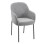 DINING CHAIR MANIDO FK18429.01 GREY FABRIC--BLACK METAL LEGS 54x61x87Hcm.
