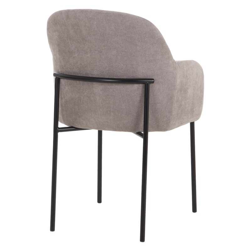 DINING CHAIR MANIDO FK18429.01 GREY FABRIC--BLACK METAL LEGS 54x61x87Hcm. DINING CHAIR MANIDO FK18429.01 GREY FABRIC--BLACK METAL LEGS 54x61x87Hcm.