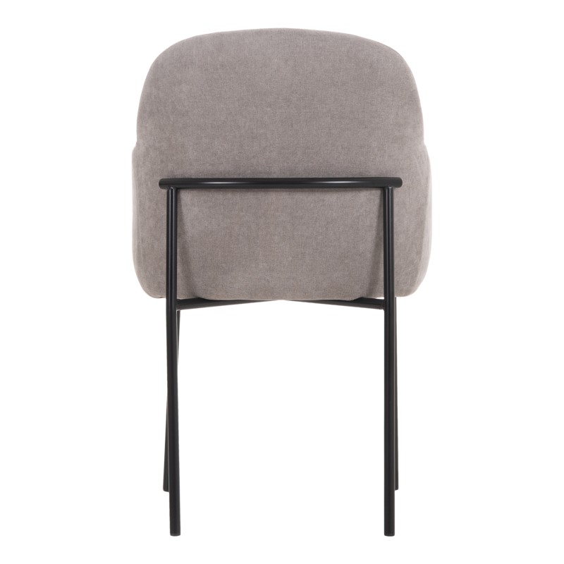 DINING CHAIR MANIDO FK18429.01 GREY FABRIC--BLACK METAL LEGS 54x61x87Hcm. DINING CHAIR MANIDO FK18429.01 GREY FABRIC--BLACK METAL LEGS 54x61x87Hcm.