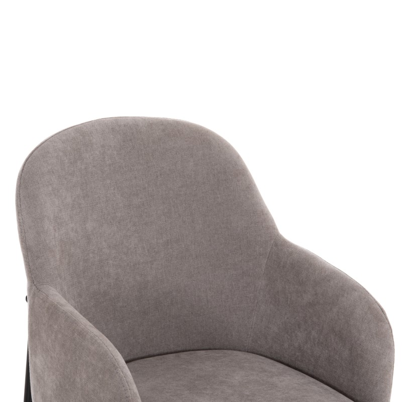 DINING CHAIR MANIDO FK18429.01 GREY FABRIC--BLACK METAL LEGS 54x61x87Hcm. DINING CHAIR MANIDO FK18429.01 GREY FABRIC--BLACK METAL LEGS 54x61x87Hcm.