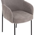 DINING CHAIR MANIDO FK18429.01 GREY FABRIC--BLACK METAL LEGS 54x61x87Hcm. DINING CHAIR MANIDO FK18429.01 GREY FABRIC--BLACK METAL LEGS 54x61x87Hcm.