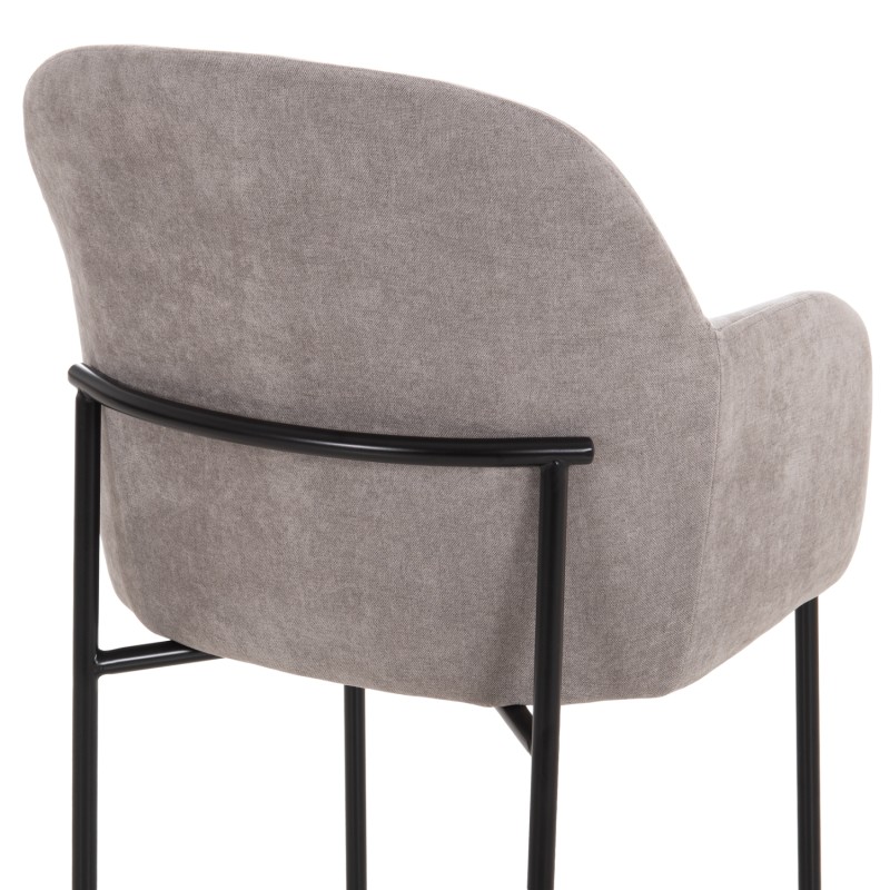 DINING CHAIR MANIDO FK18429.01 GREY FABRIC--BLACK METAL LEGS 54x61x87Hcm. DINING CHAIR MANIDO FK18429.01 GREY FABRIC--BLACK METAL LEGS 54x61x87Hcm.