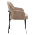 DINING CHAIR MANIDO FK18429.03 TAUPE FABRIC--BLACK METAL LEGS 54x61x87Hcm. DINING CHAIR MANIDO FK18429.03 TAUPE FABRIC--BLACK METAL LEGS 54x61x87Hcm.