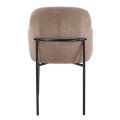 DINING CHAIR MANIDO FK18429.03 TAUPE FABRIC--BLACK METAL LEGS 54x61x87Hcm. DINING CHAIR MANIDO FK18429.03 TAUPE FABRIC--BLACK METAL LEGS 54x61x87Hcm.