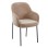 DINING CHAIR MANIDO FK18429.03 TAUPE FABRIC--BLACK METAL LEGS 54x61x87Hcm.