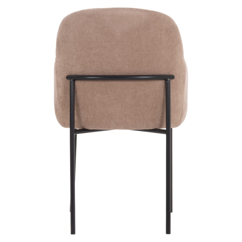 DINING CHAIR MANIDO FK18429.03 TAUPE FABRIC--BLACK METAL LEGS 54x61x87Hcm. DINING CHAIR MANIDO FK18429.03 TAUPE FABRIC--BLACK METAL LEGS 54x61x87Hcm.