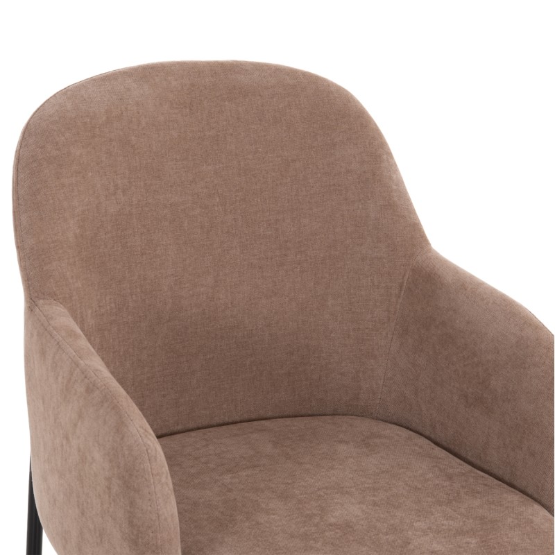 DINING CHAIR MANIDO FK18429.03 TAUPE FABRIC--BLACK METAL LEGS 54x61x87Hcm. DINING CHAIR MANIDO FK18429.03 TAUPE FABRIC--BLACK METAL LEGS 54x61x87Hcm.