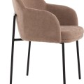 DINING CHAIR MANIDO FK18429.03 TAUPE FABRIC--BLACK METAL LEGS 54x61x87Hcm. DINING CHAIR MANIDO FK18429.03 TAUPE FABRIC--BLACK METAL LEGS 54x61x87Hcm.